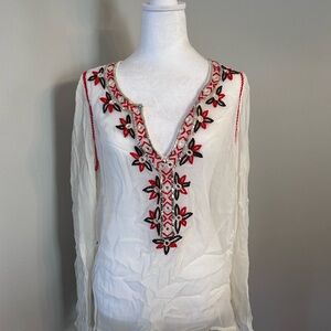 Embroidered White Blouse